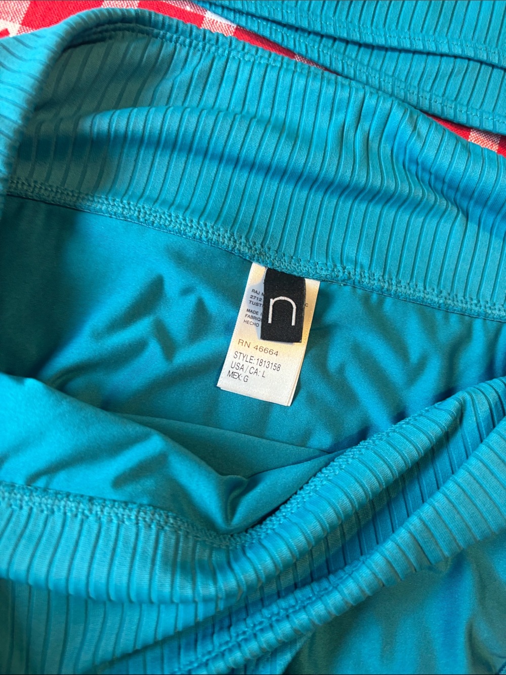 Ribbed Racerback bathing suit in Teal 2 piece - Picture 4 of 9